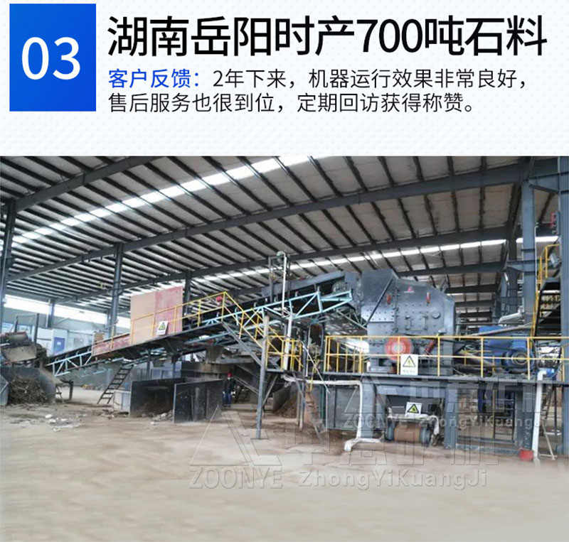 湖南石料廠使用中意礦機(jī)制砂機(jī)作業(yè)現(xiàn)場(chǎng)